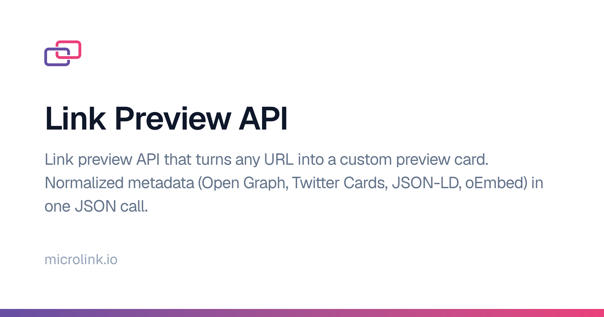 Link Preview API — URL Unfurling & Open Graph Metadata