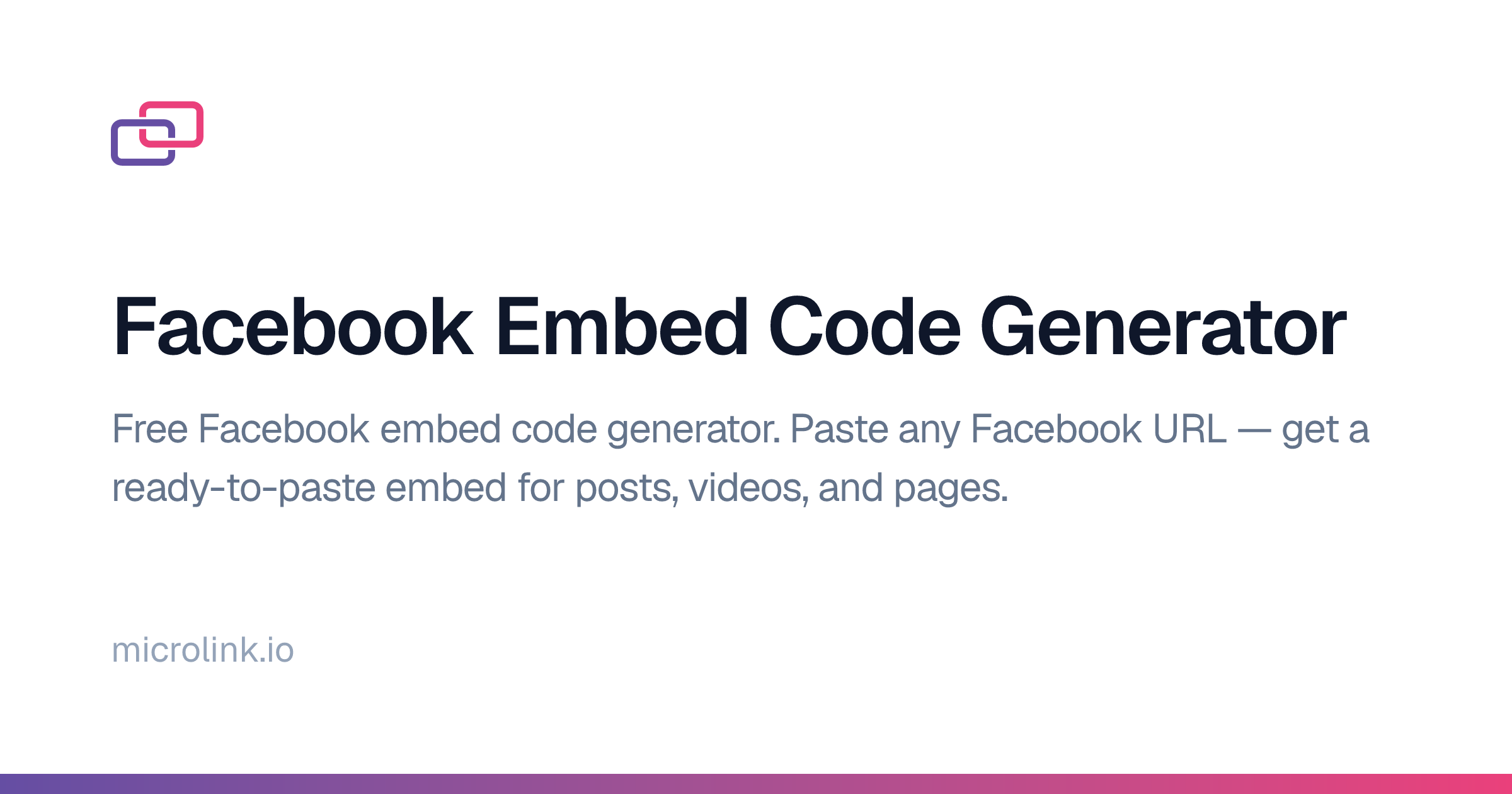 Facebook Embed Code Generator — Embed Posts & Videos