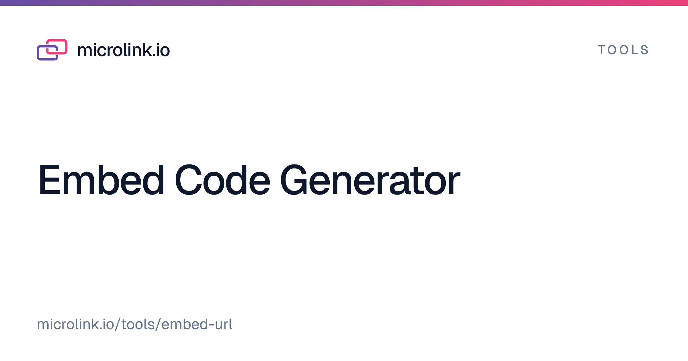 Embed Code Generator — Embed any URL as an Iframe or Card