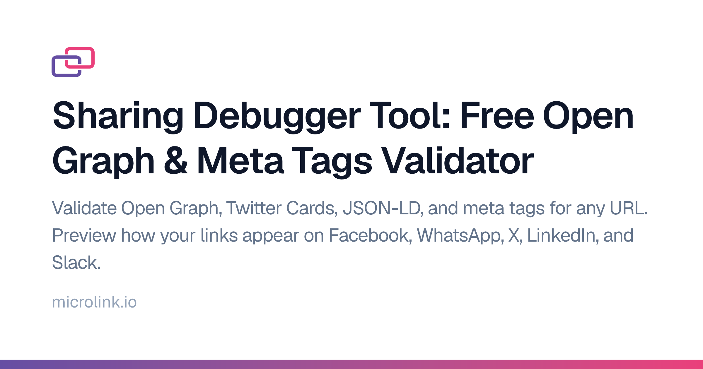 Sharing Debugger Tool: Free Open Graph & Meta Tags Validator